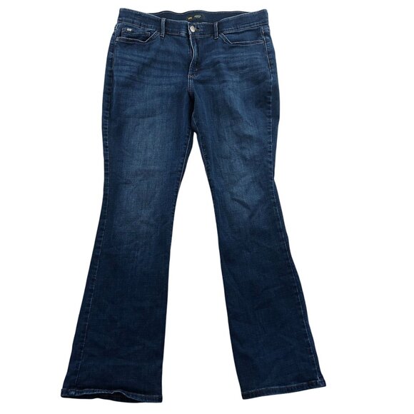 Lee Denim - Lee Women Flex Motion Bootcut Jeans Size 18 Long Blue Denim Regular Fit Mid Rise